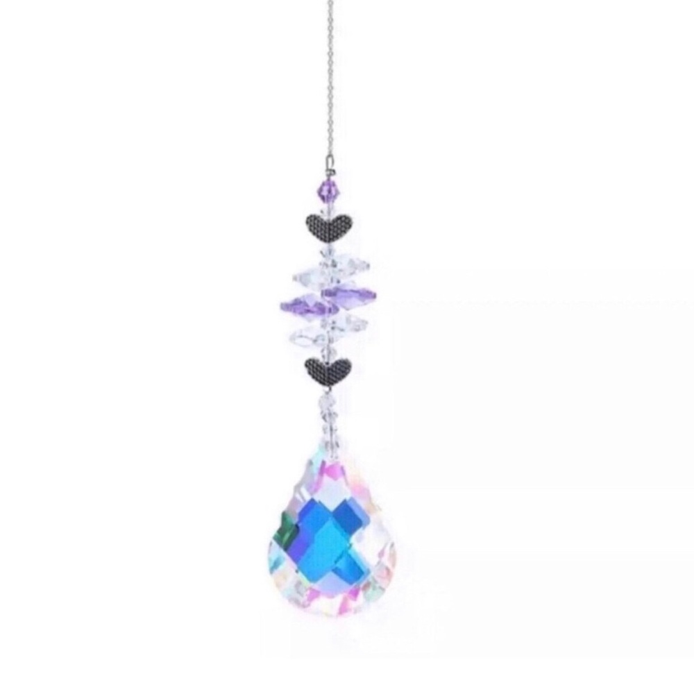 Crystal Prism Suncatcher with Amethyst Accents